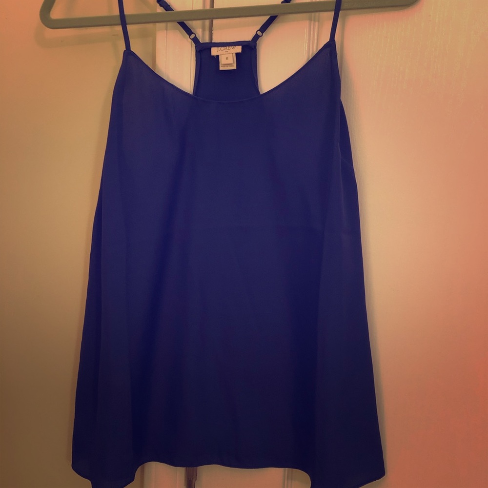 J.Crew silk racer back top